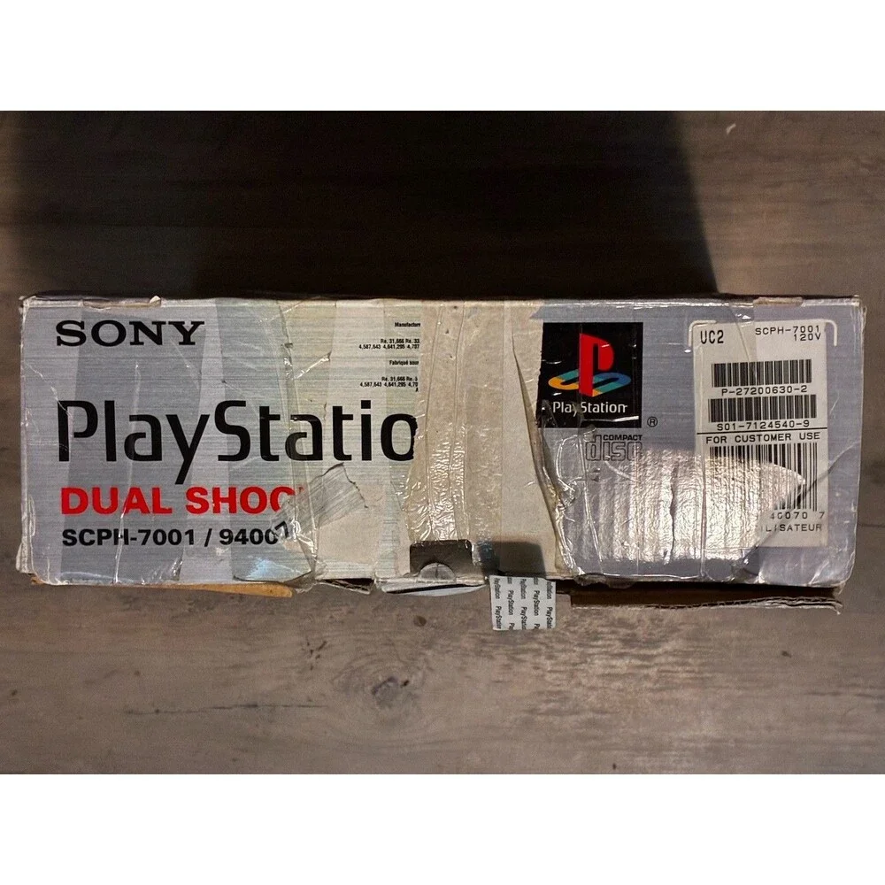 SONY PLAYSTATION PS1 DUAL SHOCK SCPH-7001 Box Console Controller